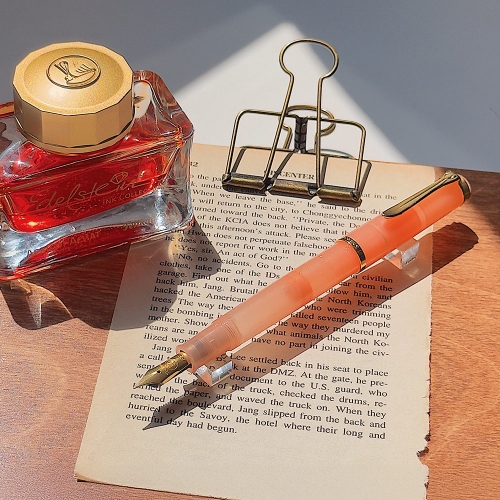 [한정판] 펠리칸 만년필 M200 아프리콧 병잉크세트