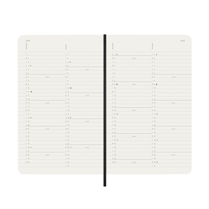 몰스킨 2026 먼슬리 12개월 다이어리 소프트커버 블랙 (상품선택)