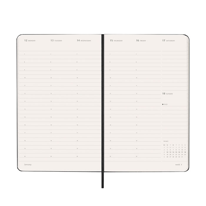 몰스킨 2026 프로 위클리 세로형 12개월 다이어리 하드커버 블랙 (상품선택)