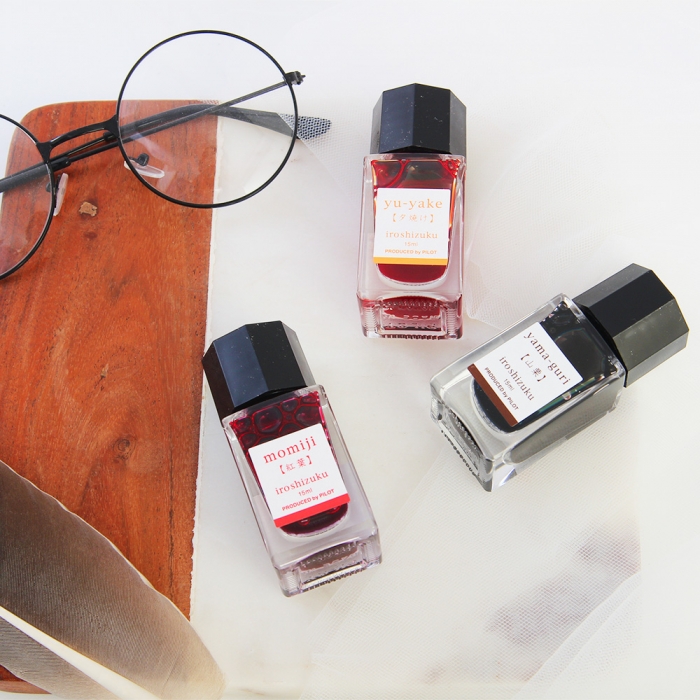 파이롯트 미니병잉크 이로시주쿠 15ml 케이스 4계절 세트